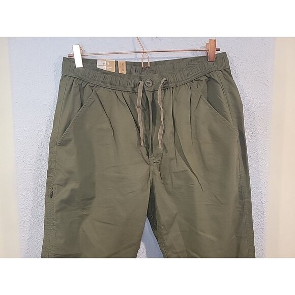 NWT prAna Olive Green Pants Tapered Regula Women’s Size Medium Pull On Hiking - Picture 3 of 8